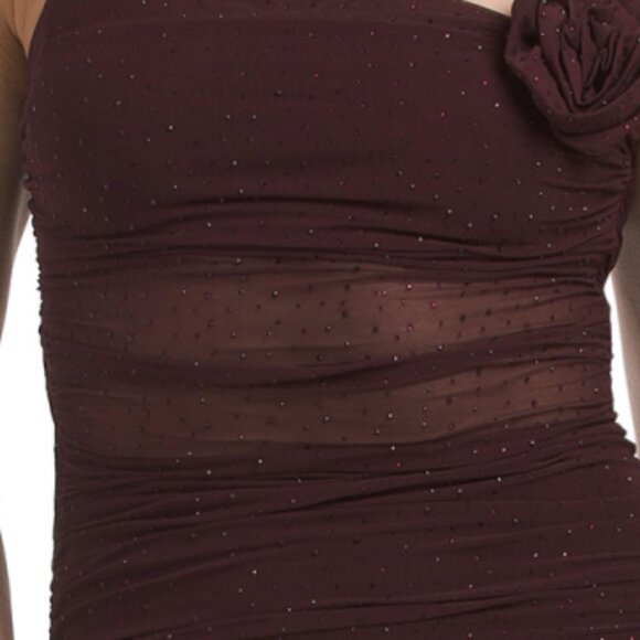 AFRM Rhinestone Illusion Maxi Dress With Rosette - Picture 3 of 3